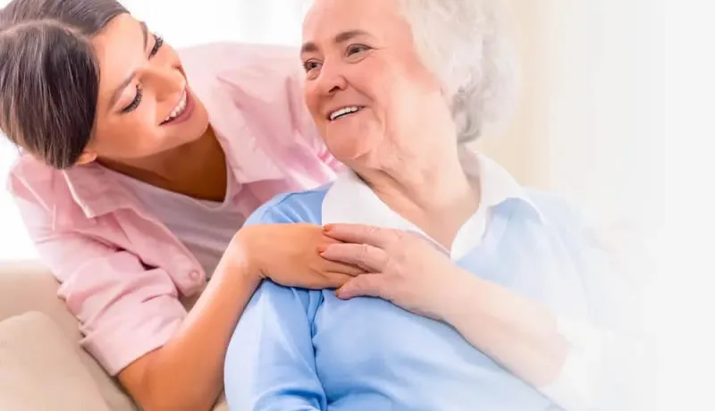 A family caregiver and older woman